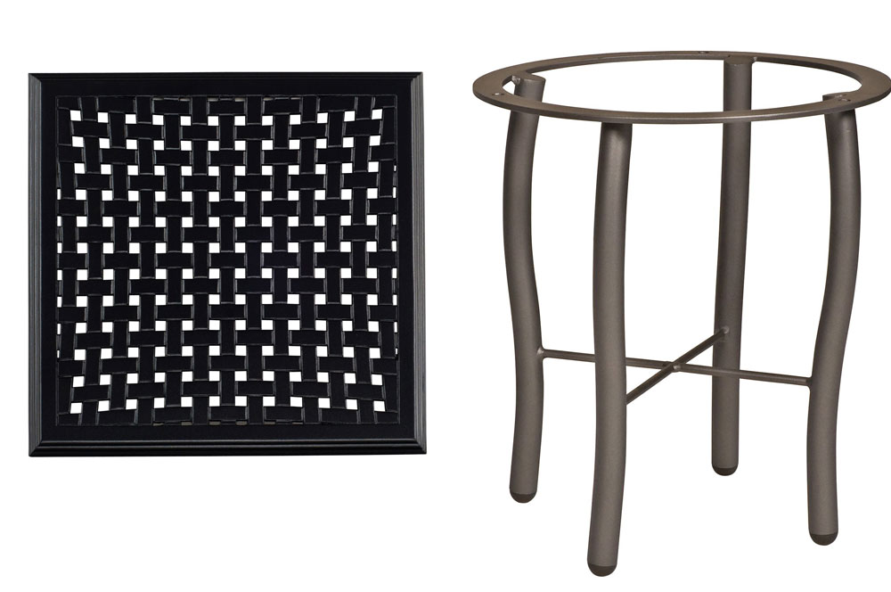 22" Thatch Square End Table by Woodard - Image 2